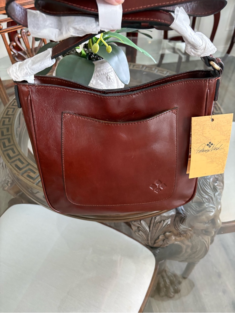 🤎🤎PATRICIA NASH EMELINE BRITISH TAN LEATHER CROSSBODY BAG!🤎🤎